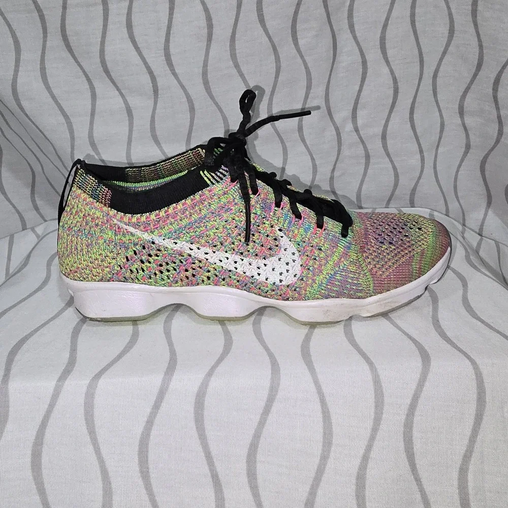 Nike Flyknit Zoom Women's Sz 6.5 Agility Multicolor Racer Trainer‎ Running Shoes - Picture 7 of 12